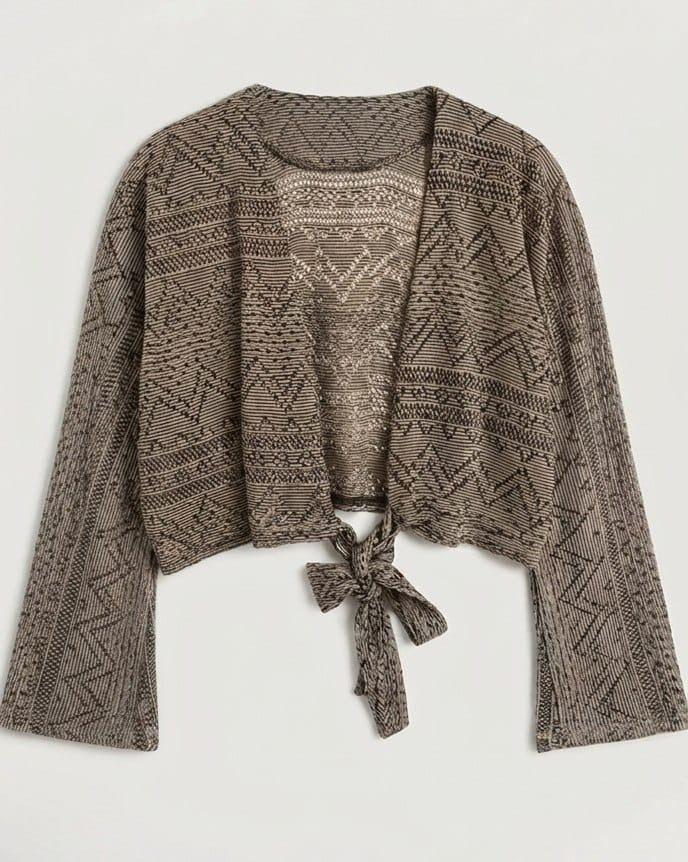 Boho Knit Tie Cardigan