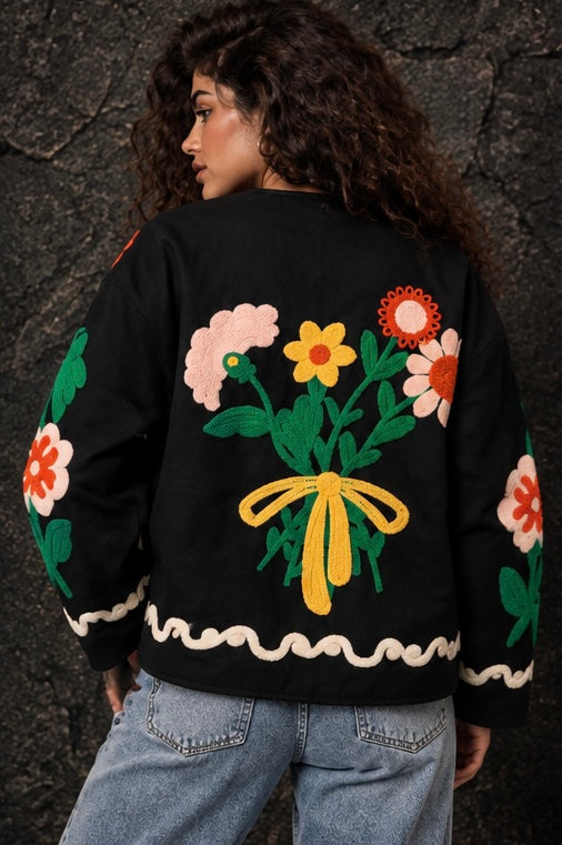 Floral Embroidered Jacket