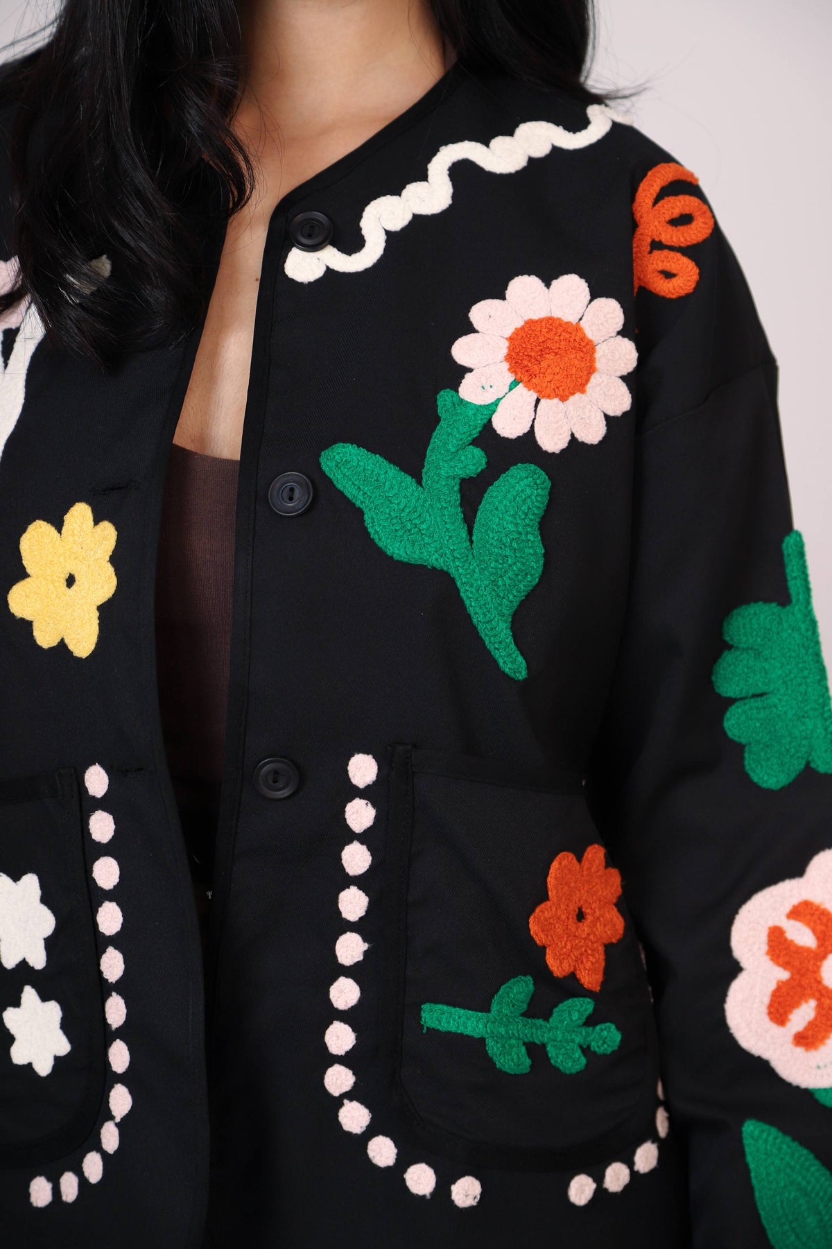 Floral Embroidered Jacket