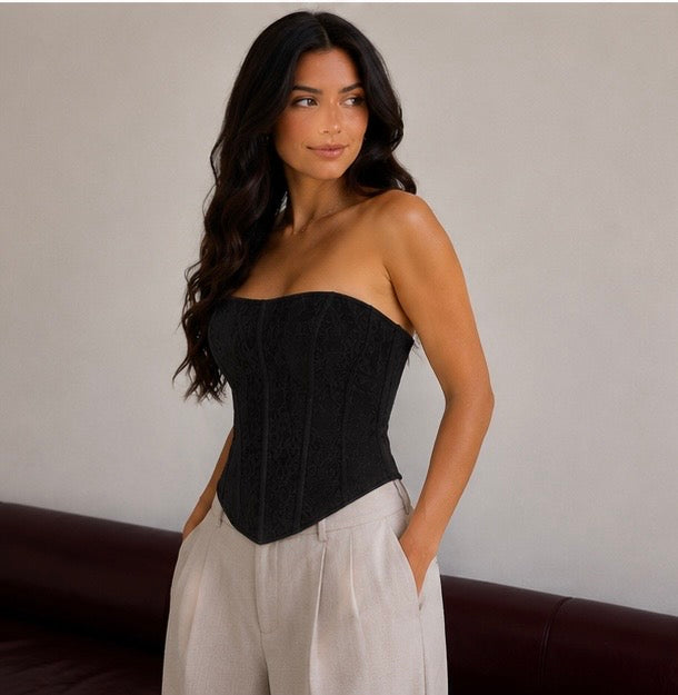 Black Ivory Lace Corset