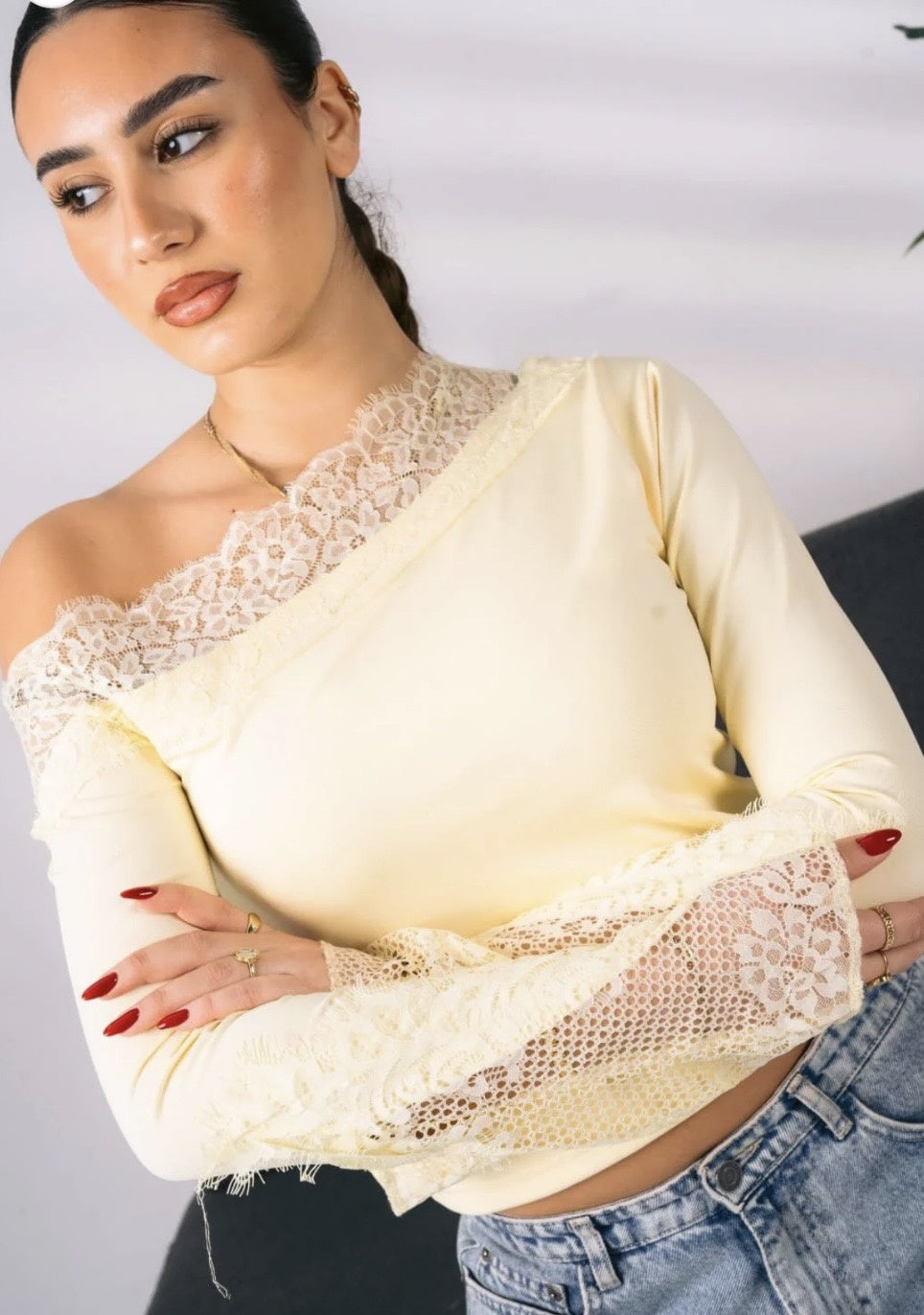 Velora Elegant Off-Shoulder Top