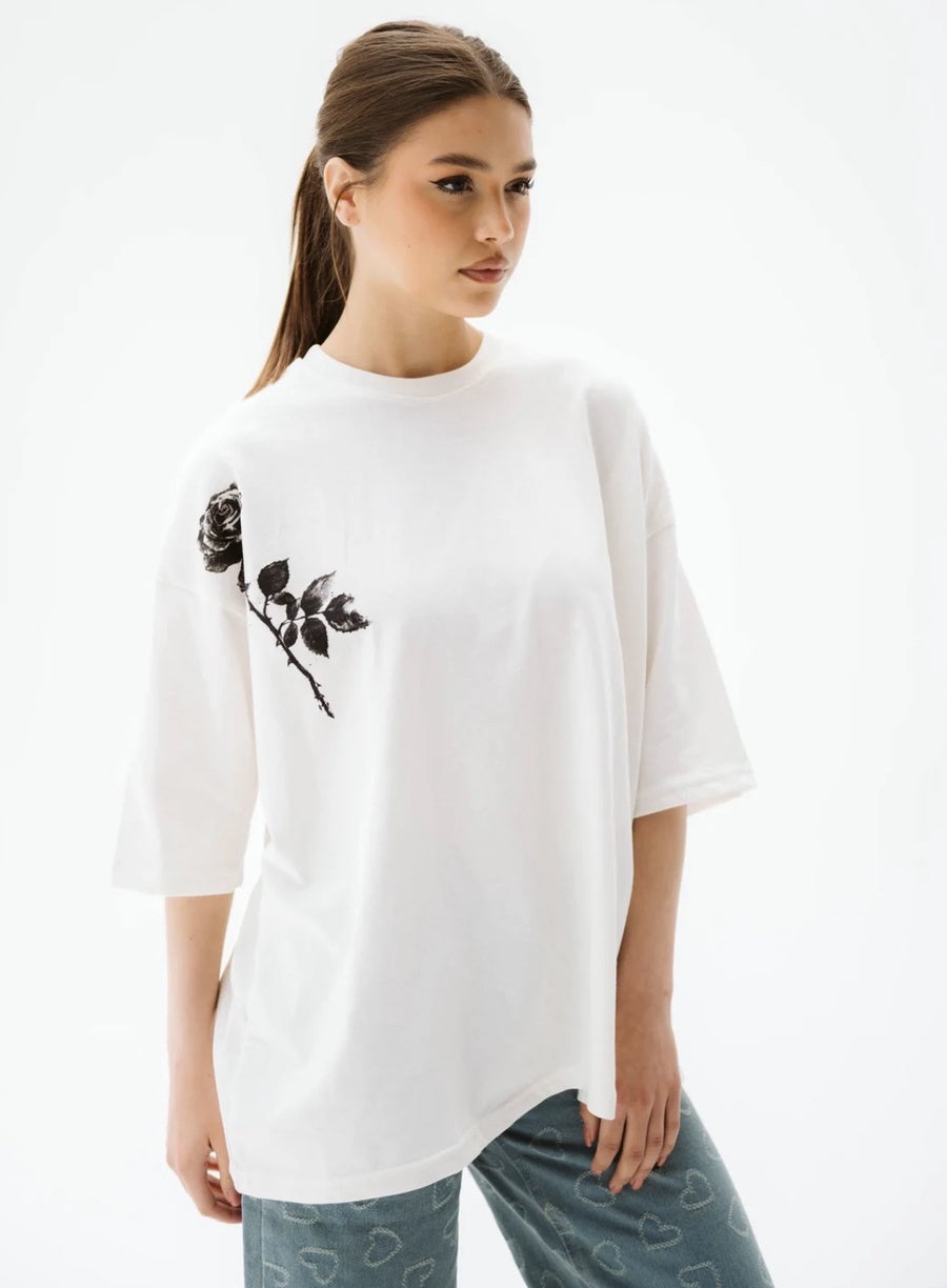Oversized Cotton Floral T-shirt