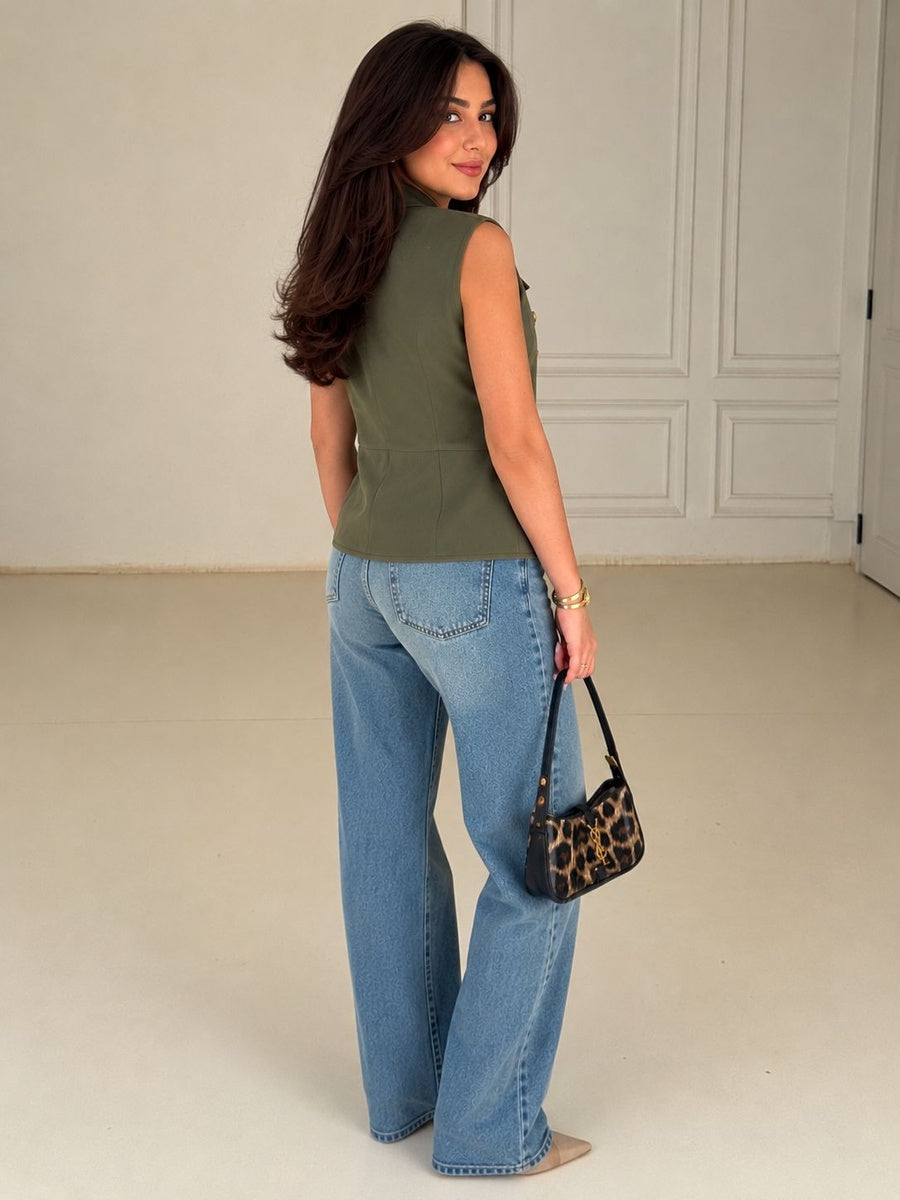Military Chic Vest – Olive