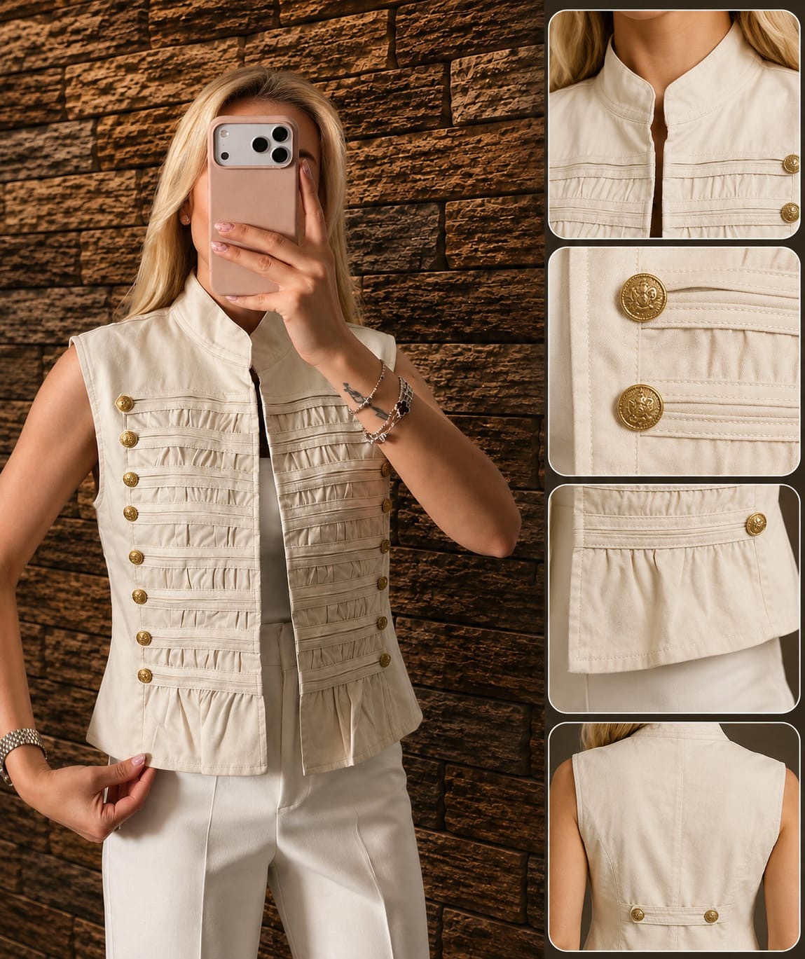 Military Denim Vest