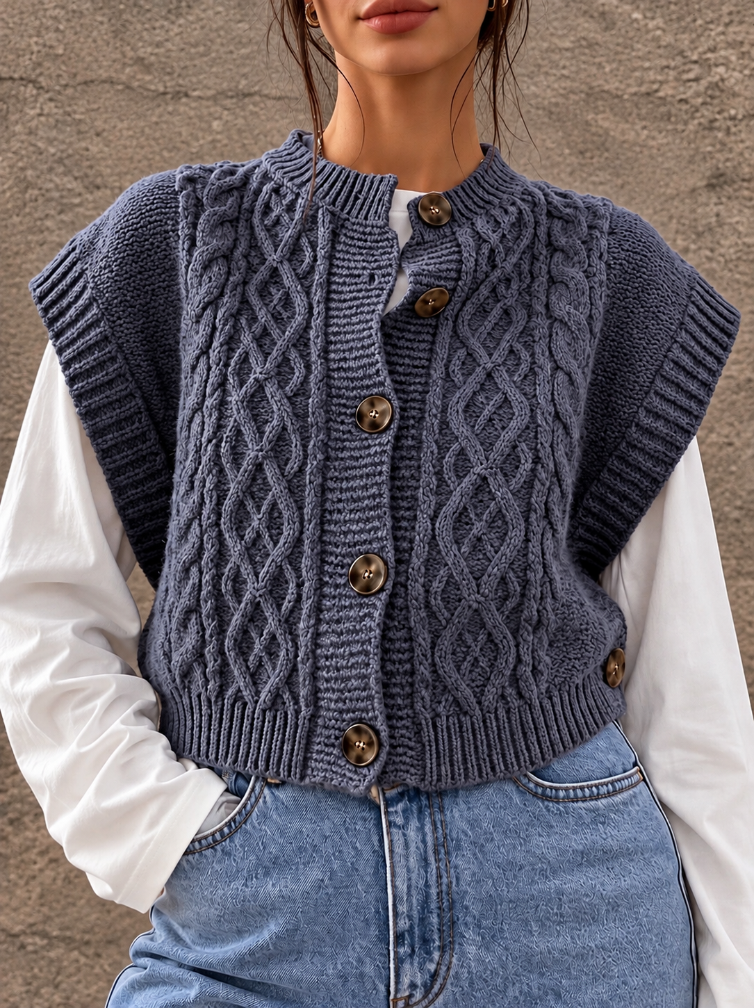 Grey Cozy Knit Cardigan