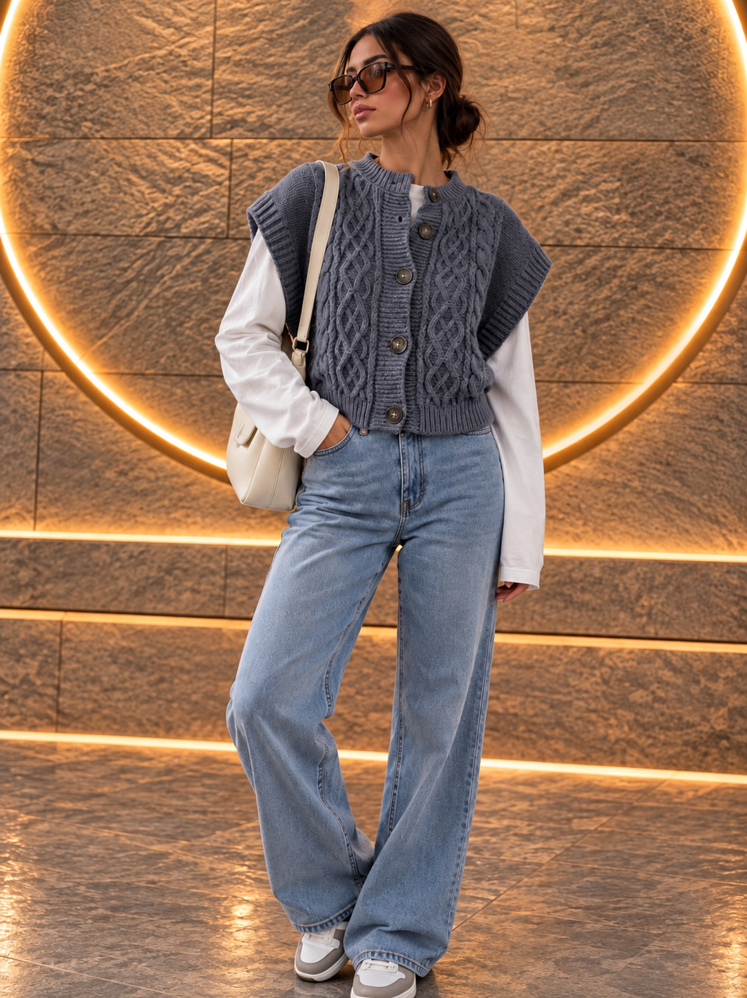 Grey Cozy Knit Cardigan
