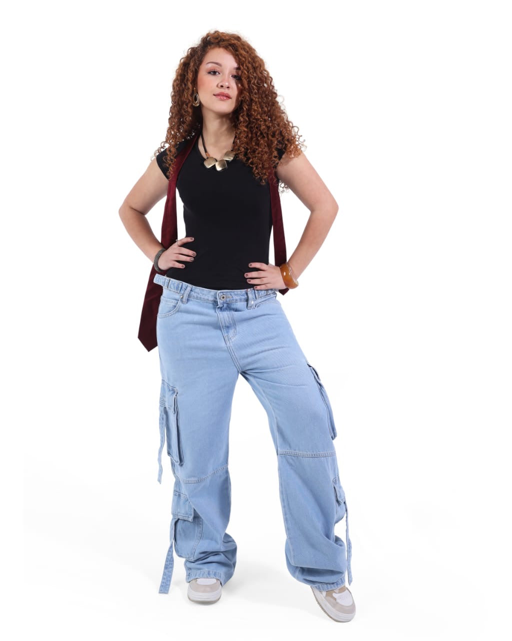 Cargo light blue jeans