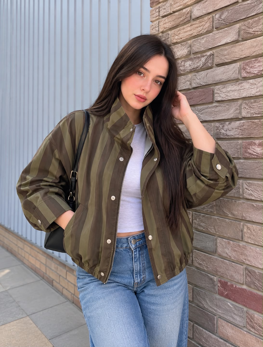 Striped Plaid Jacket