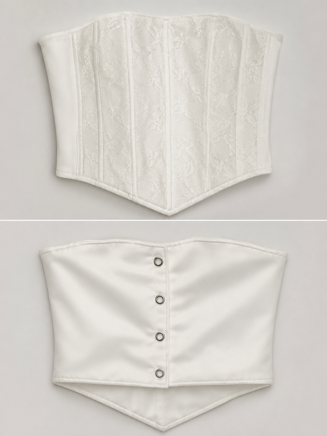White Ivory Lace Corset