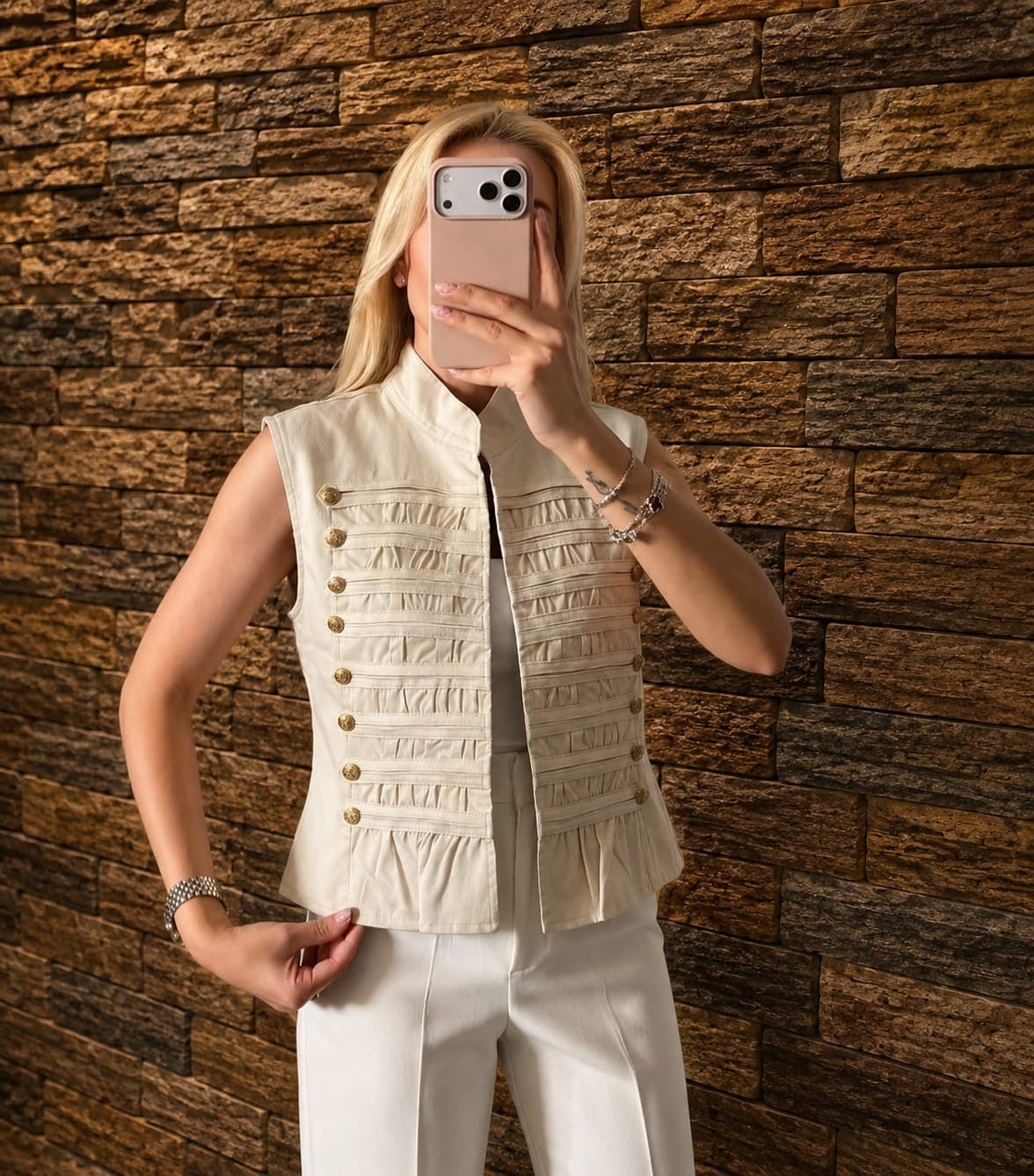 Military Denim Vest