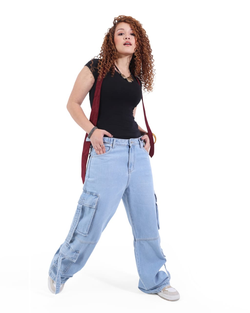 Cargo light blue jeans