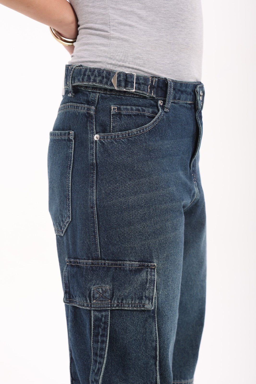 Cargo dirty blue jeans