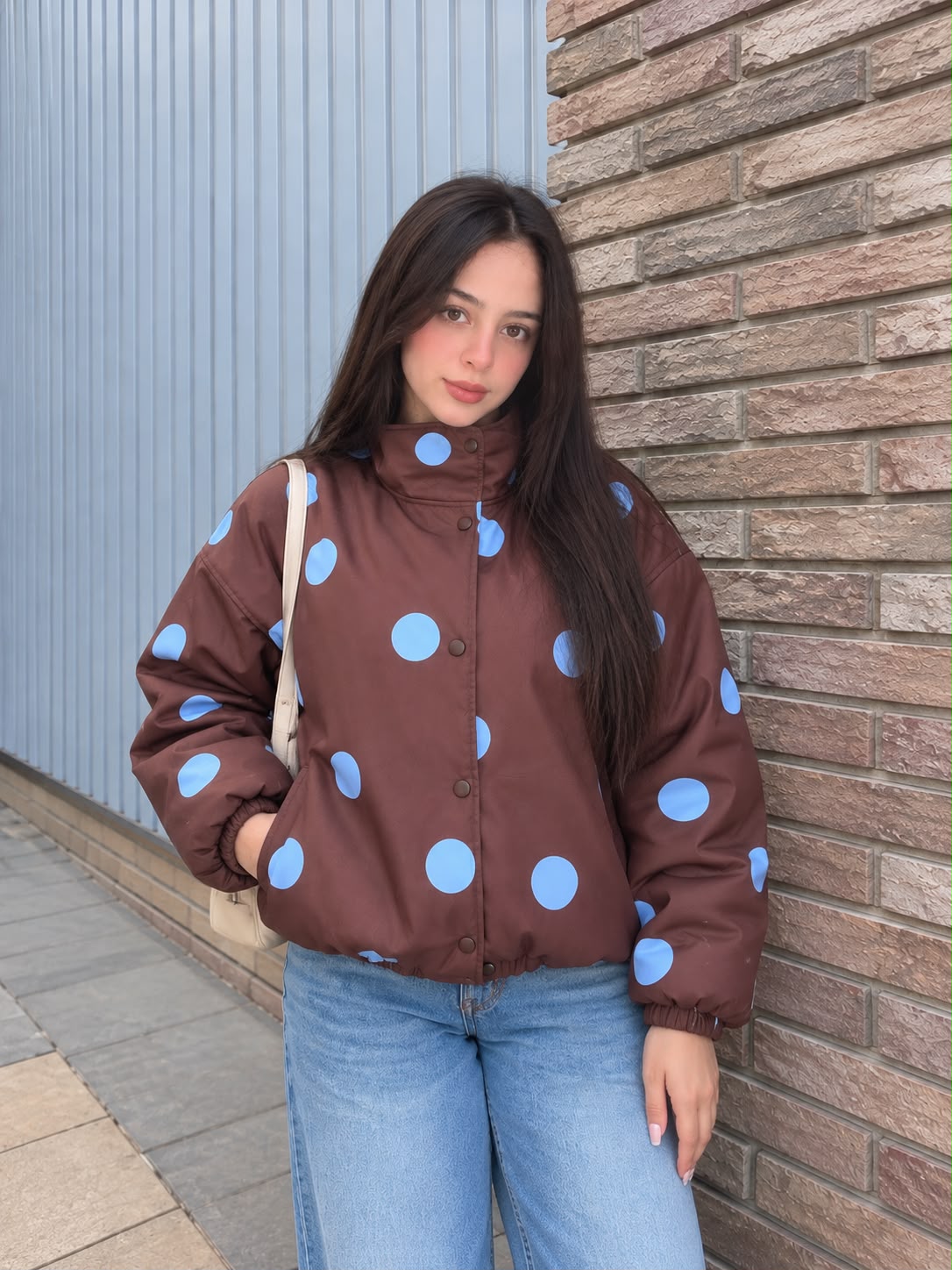 Polka Dot Bomber Jacket