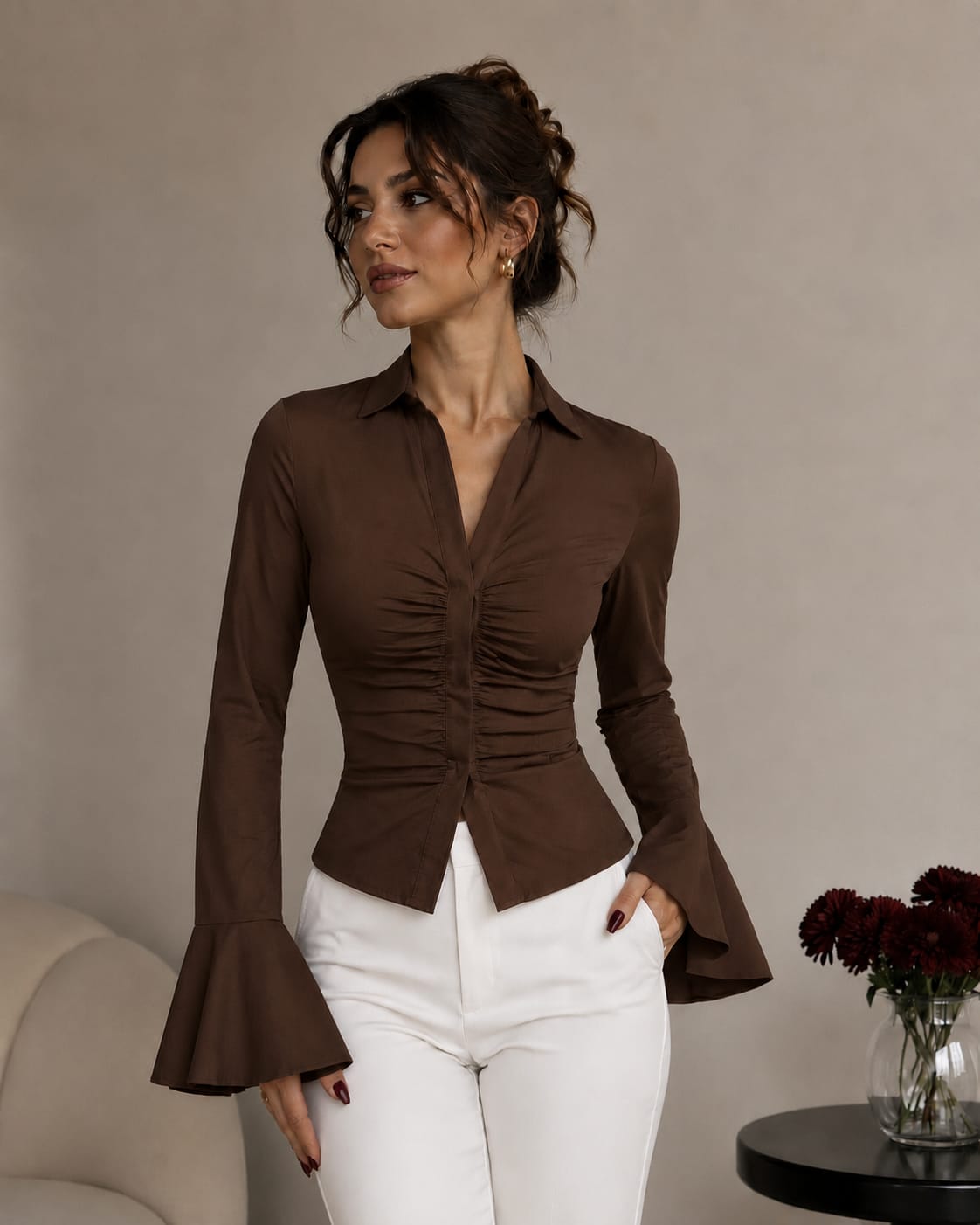 Mocha Muse Blouse