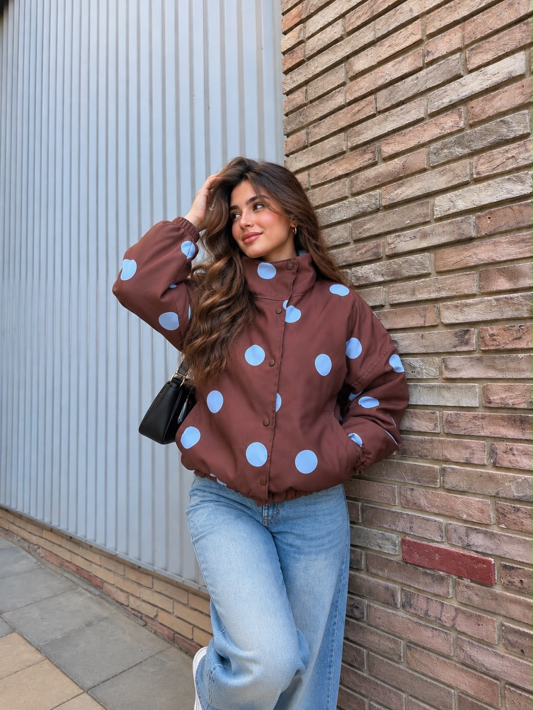 Polka Dot Bomber Jacket