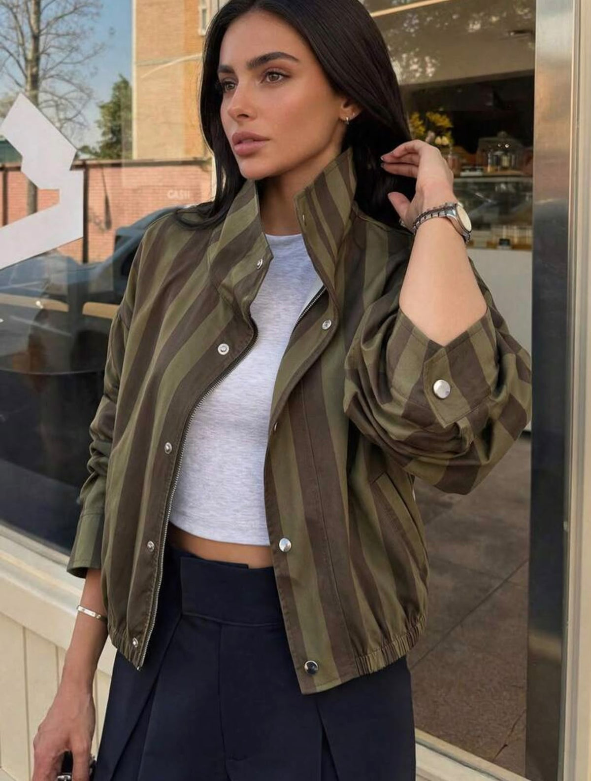 Striped Plaid Jacket