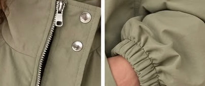 Cotton Parachute Oversized Jacket – Sage Green