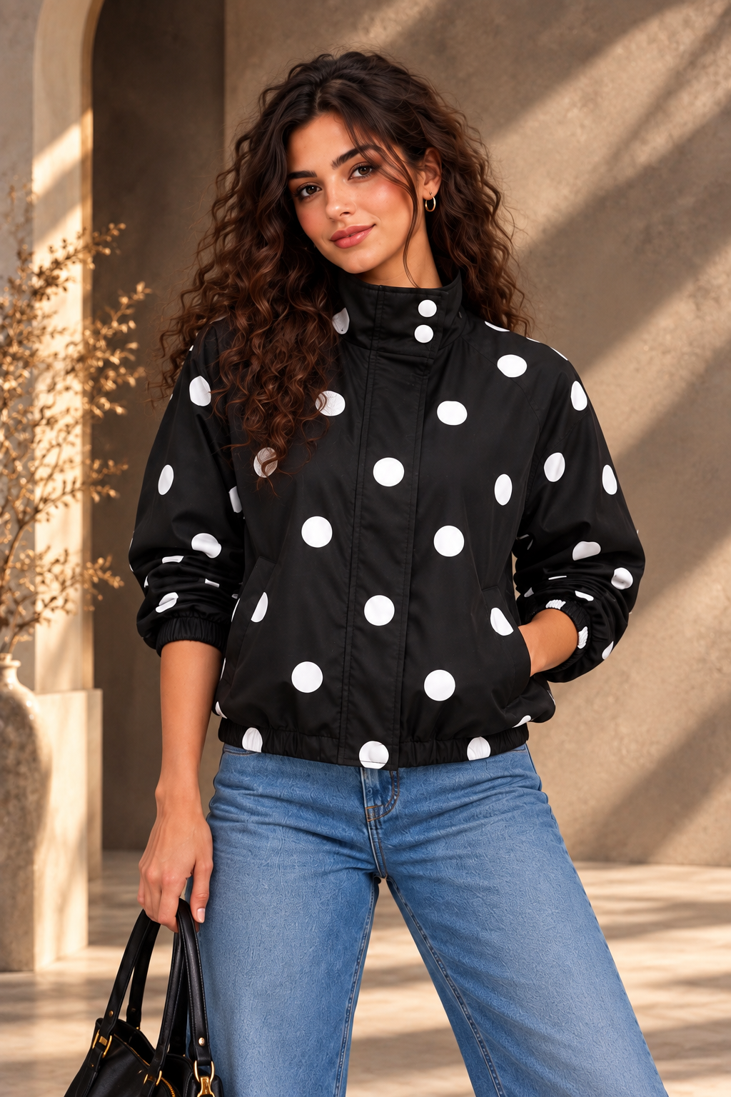 Polka Dot Waterproof Jacket
