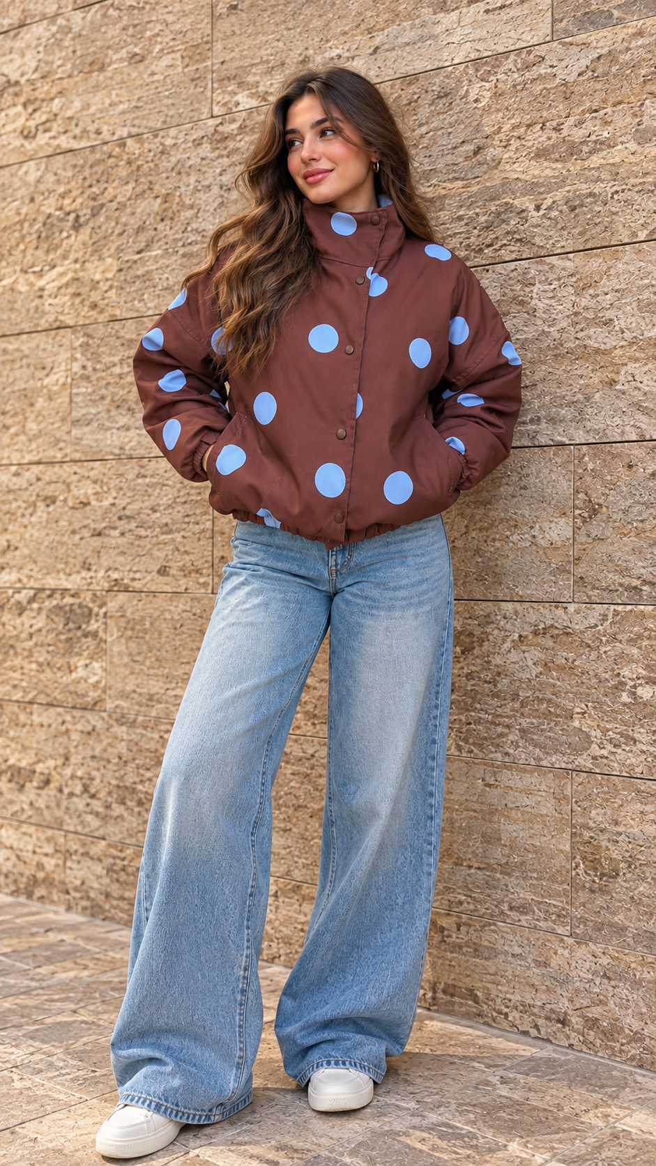 Polka Dot Bomber Jacket