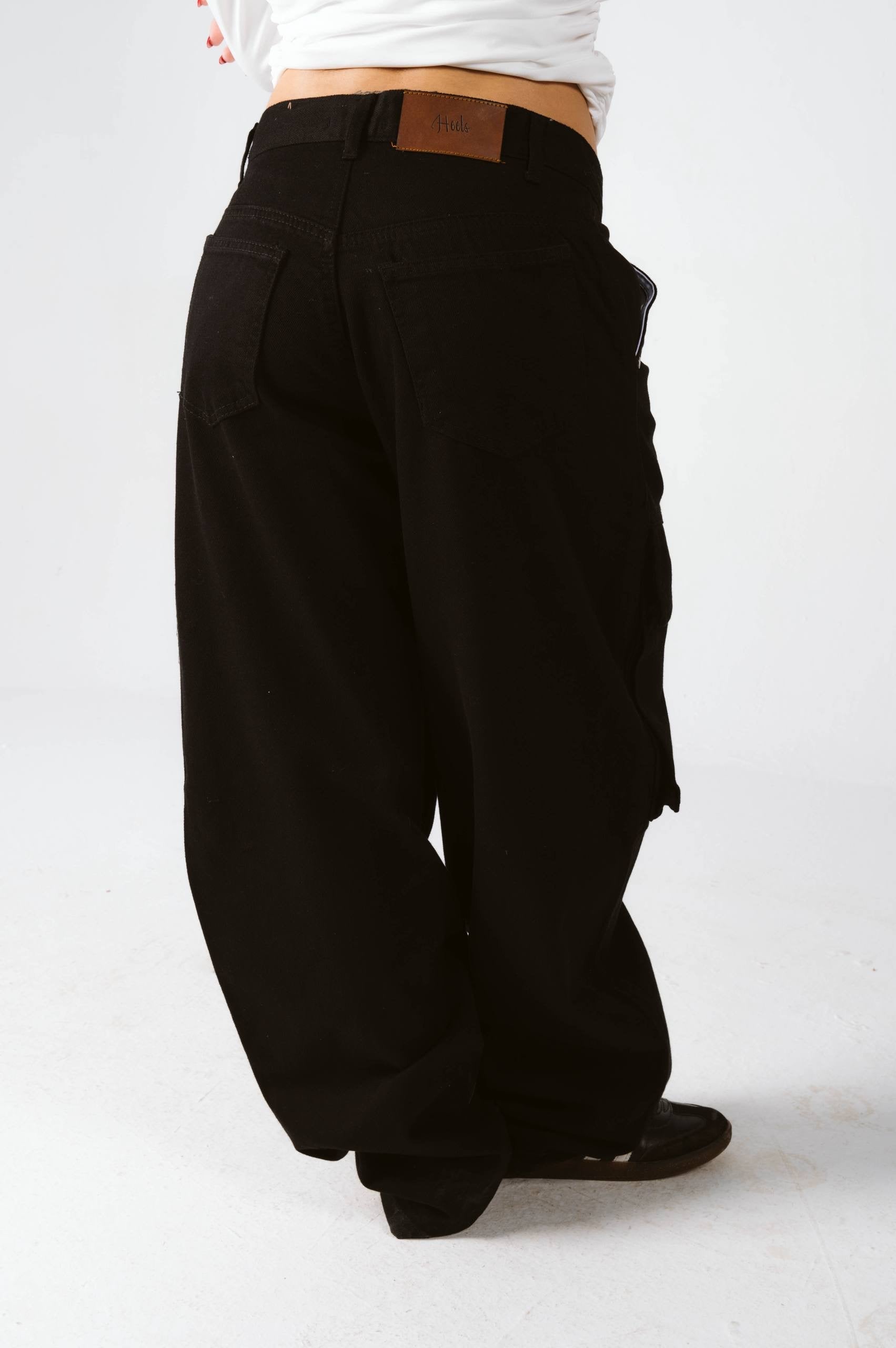 Black cargo jeans