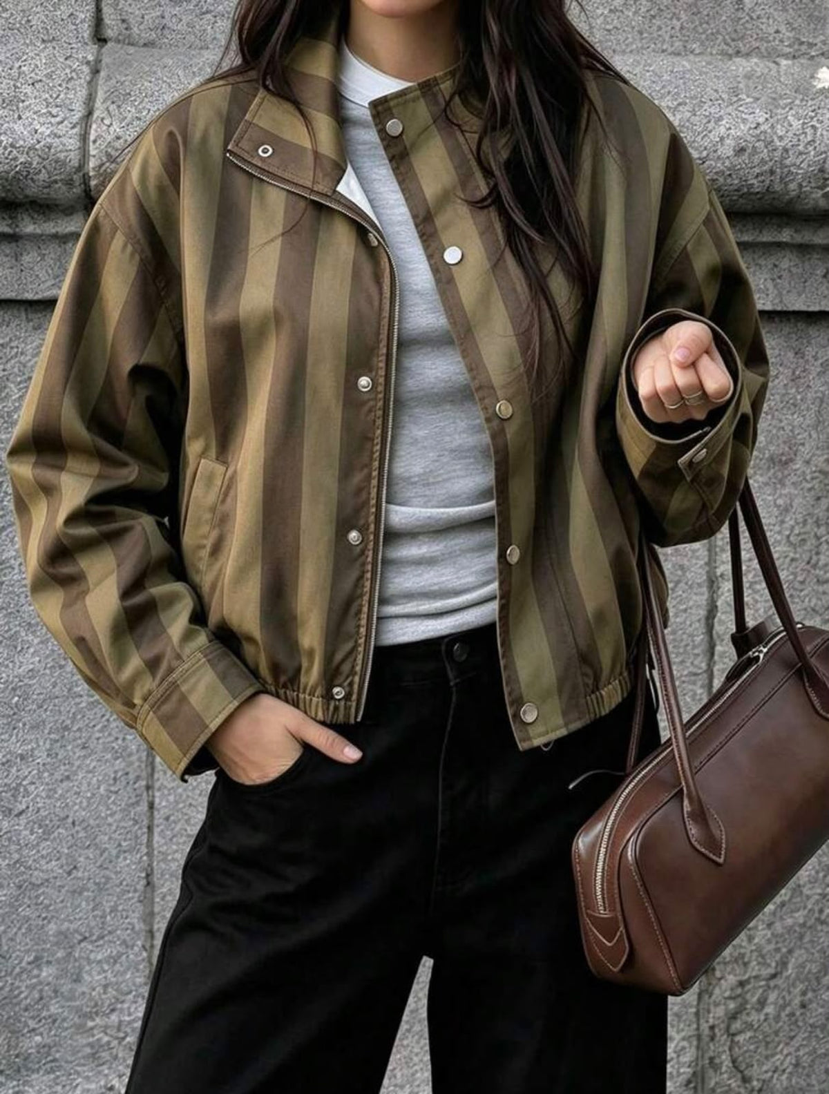 Striped Plaid Jacket