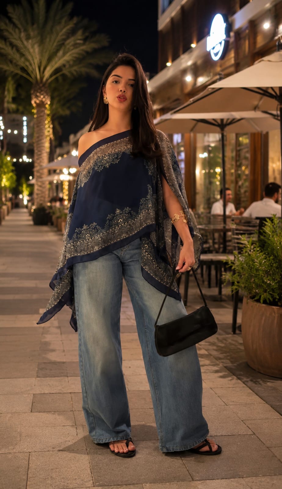 Royal Paisley Chiffon Shawl
