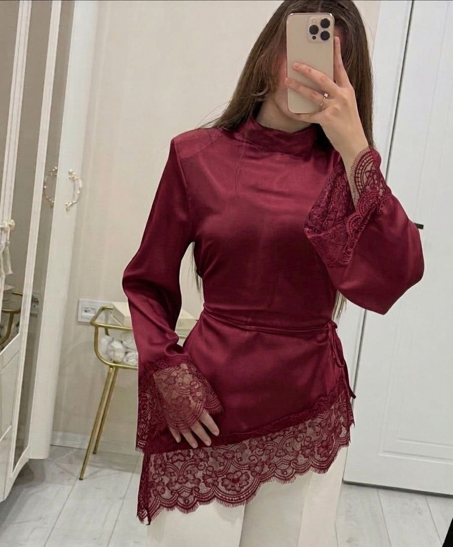 Burgundy blouse