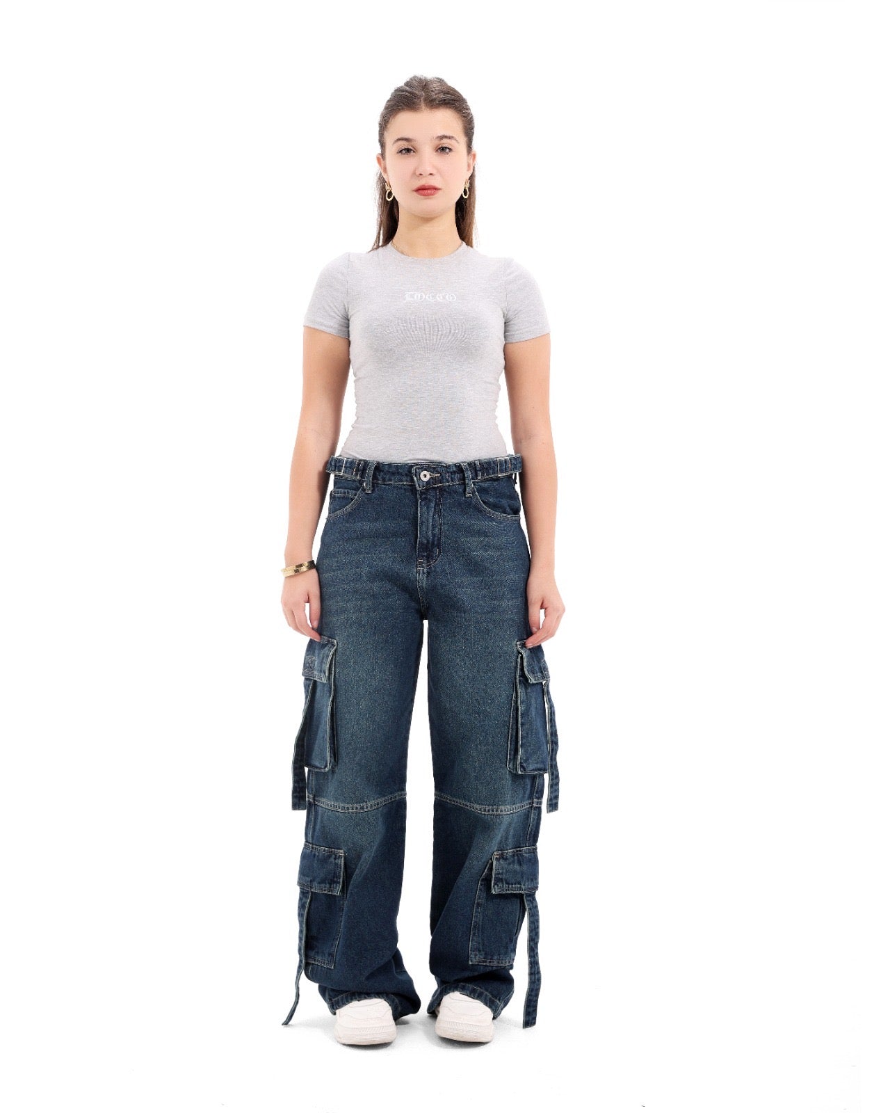 Cargo dirty blue jeans