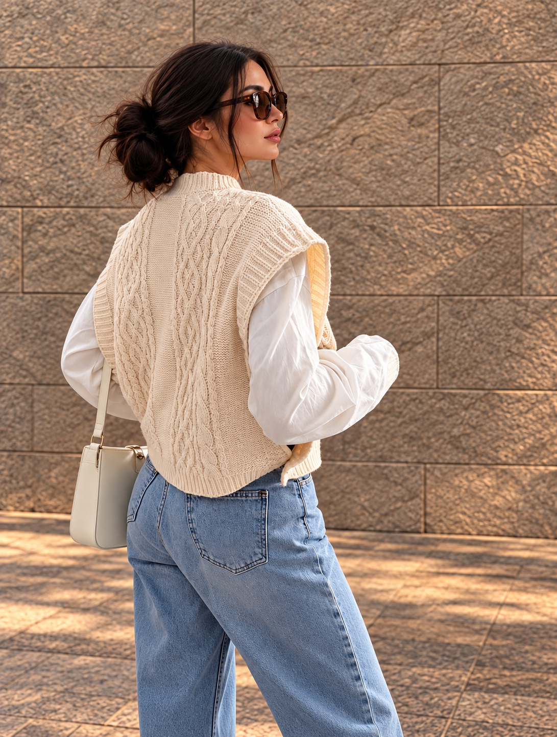Beige Cozy Knit Cardigan