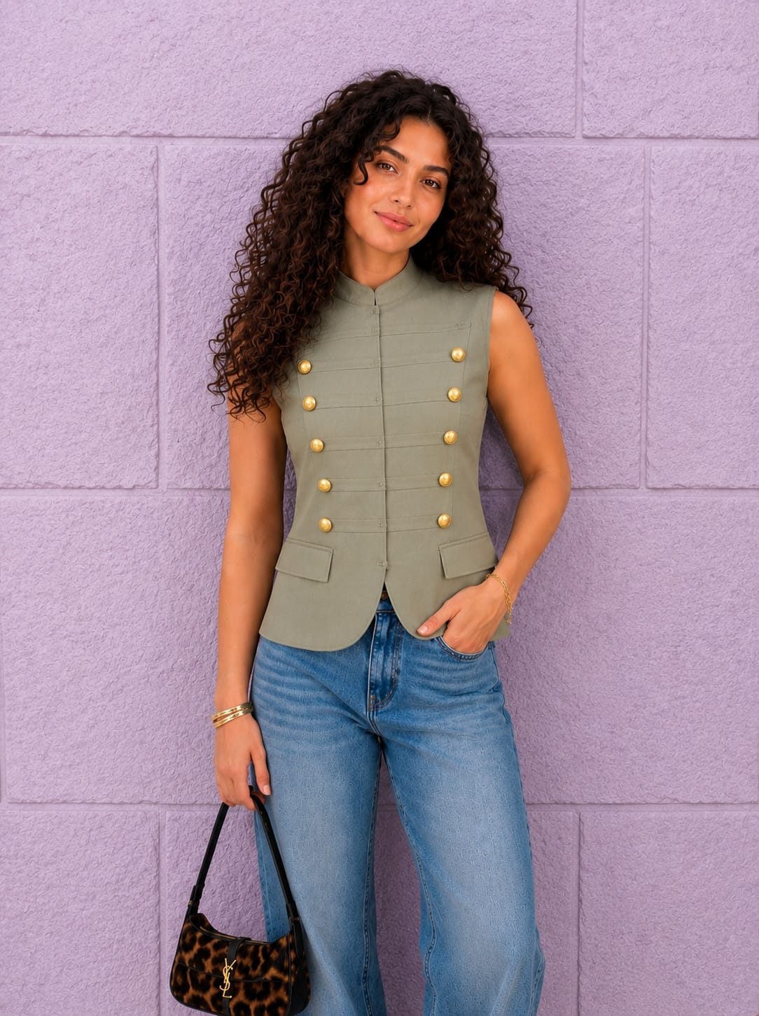 Military Chic Vest – Olive
